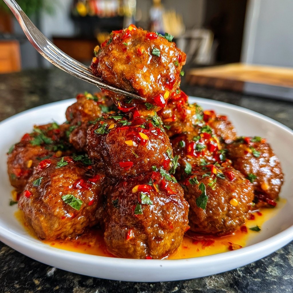 Spicy Honey Garlic Meatballs