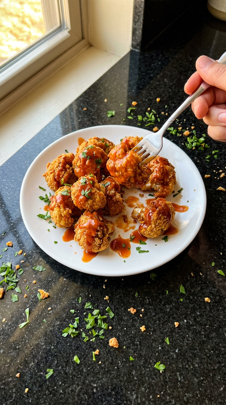 Crunchy Buffalo Cauliflower Bites