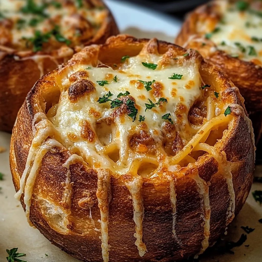 Spaghetti Garlic Bread Bowls: An Amazing Ultimate Recipe