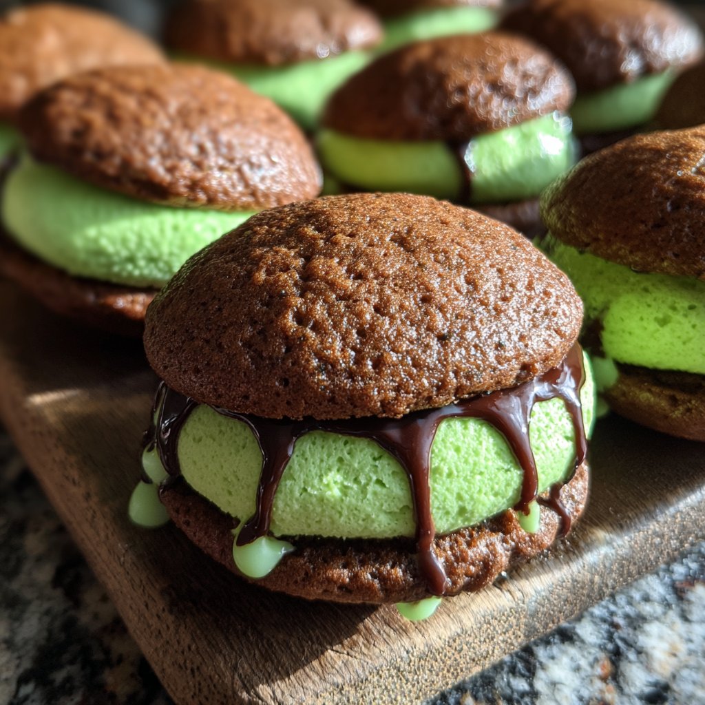 Mini Shamrock Whoopie Pies