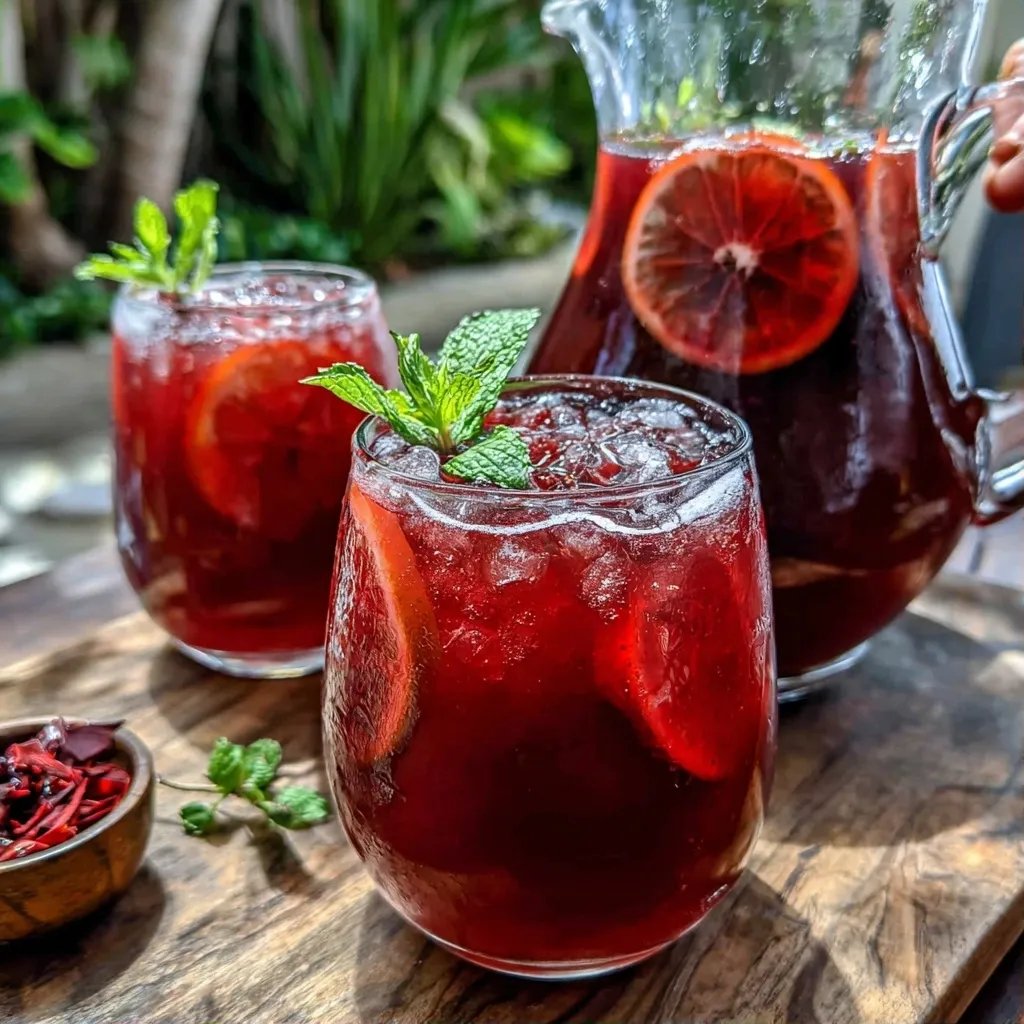 Iced Hibiscus Citrus Tea