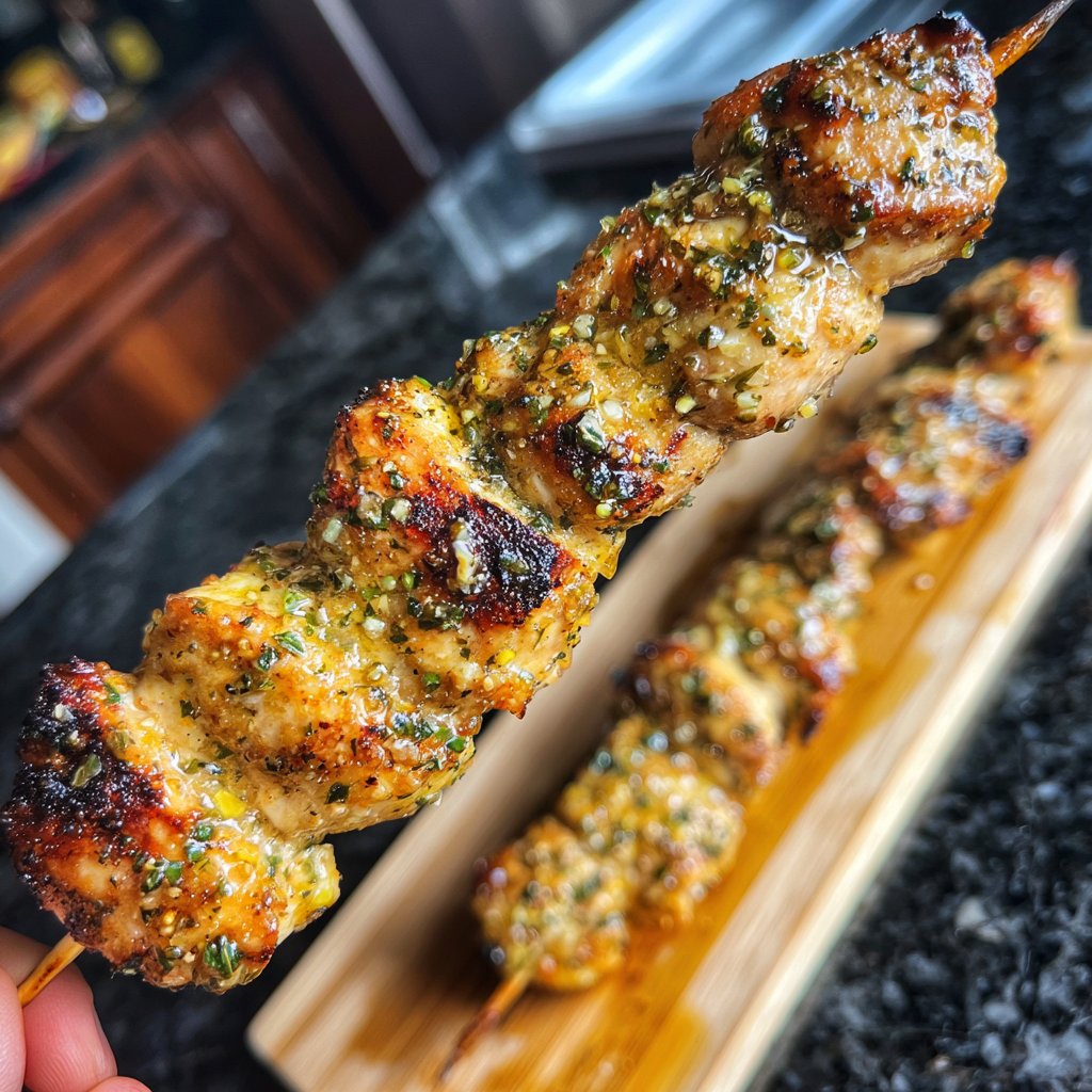 Herbed Garlic Chicken Skewers