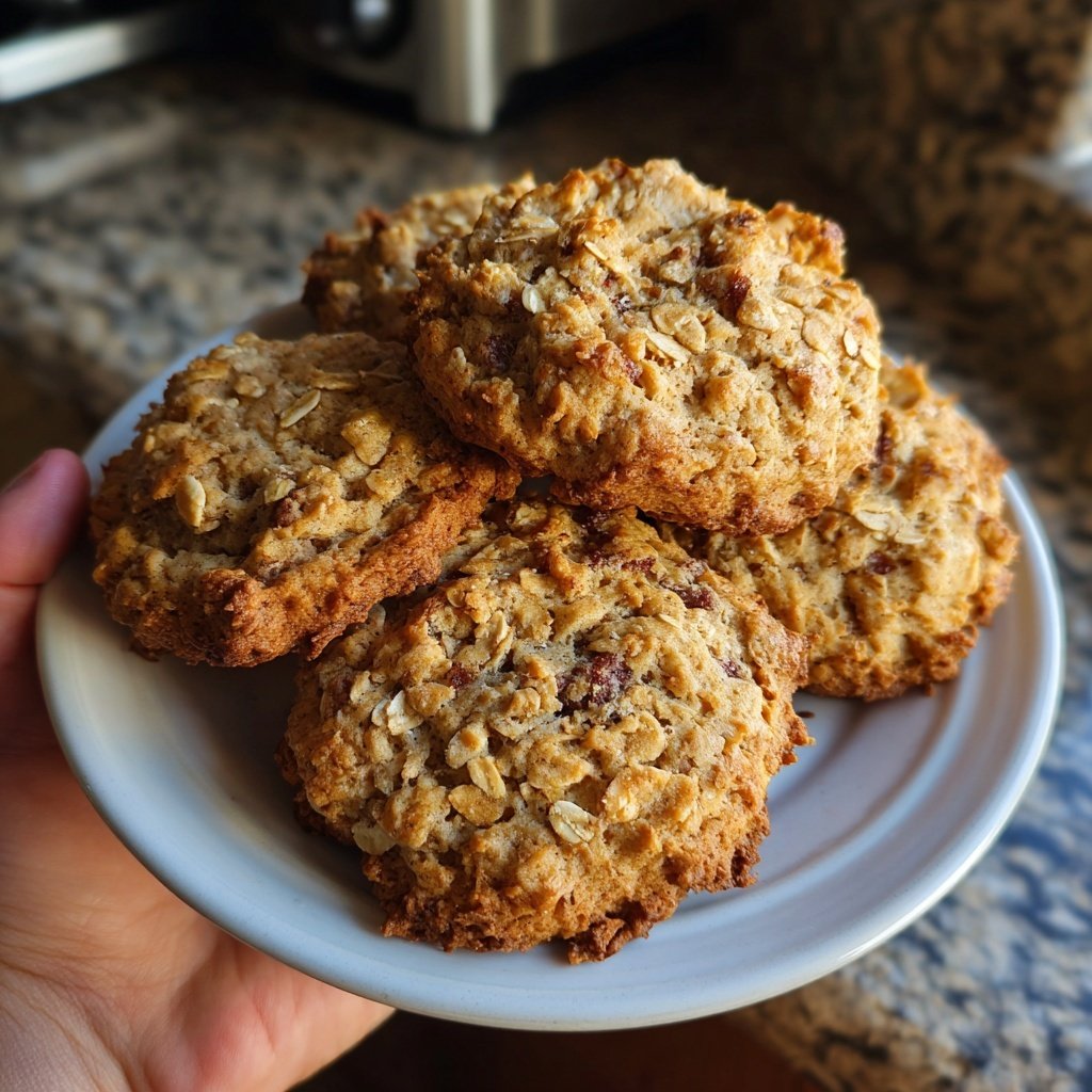 Banana Cinnamon Oatmeal Cookies