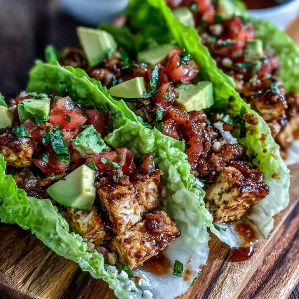 Tofu Taco Lettuce Wraps