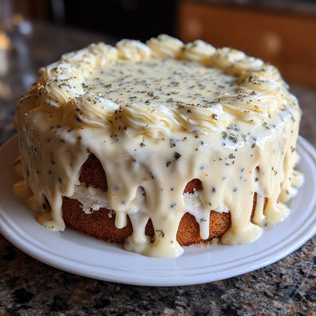 White Chocolate Vanilla Drip Cake
