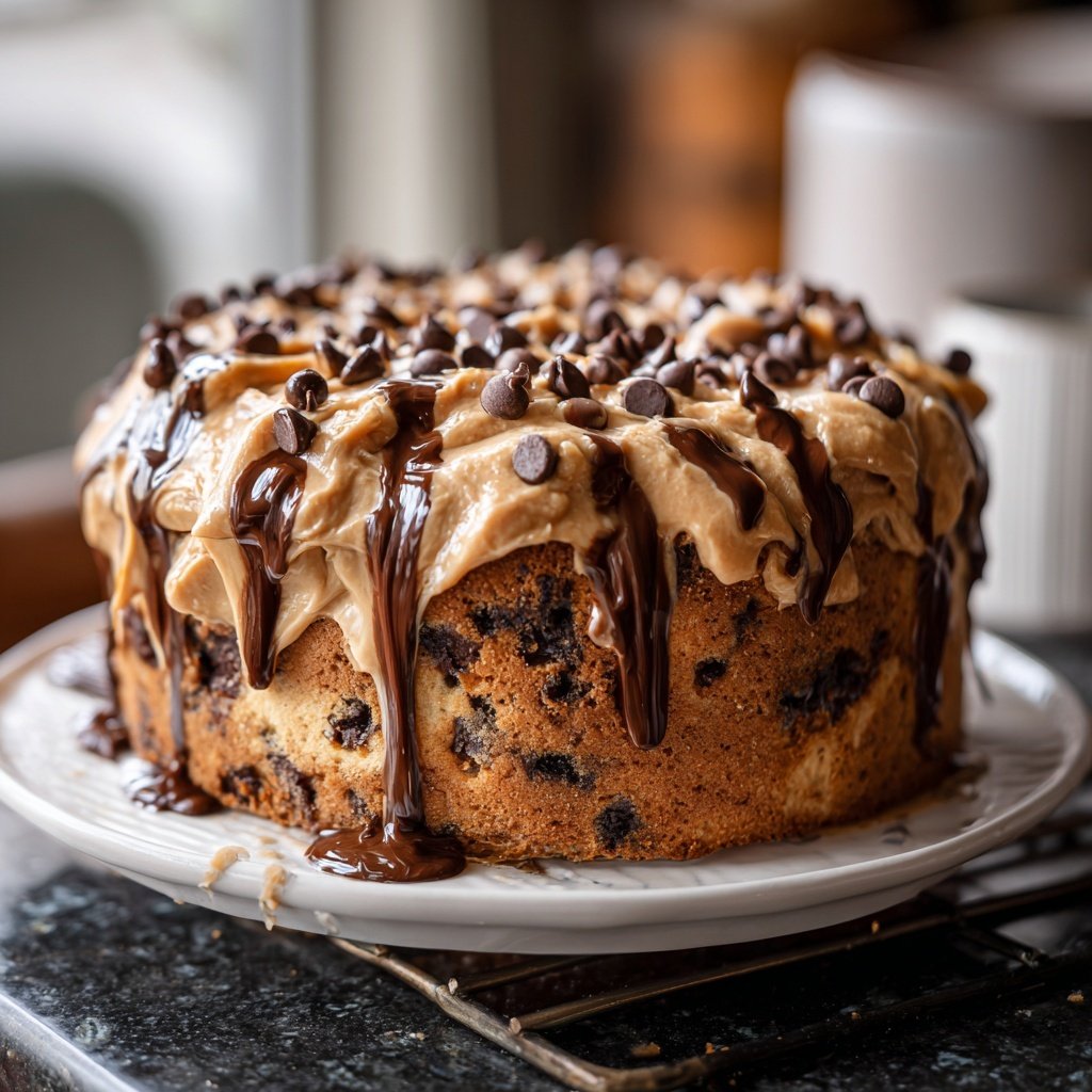 Chocolate Chip Galentine's Cake
