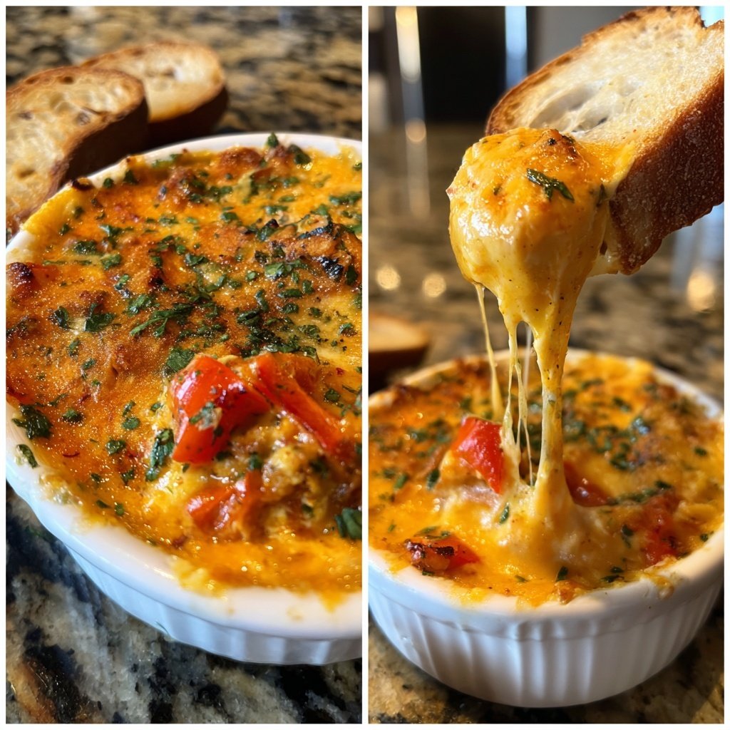 Roasted Bell Pepper and Cheese Fondue