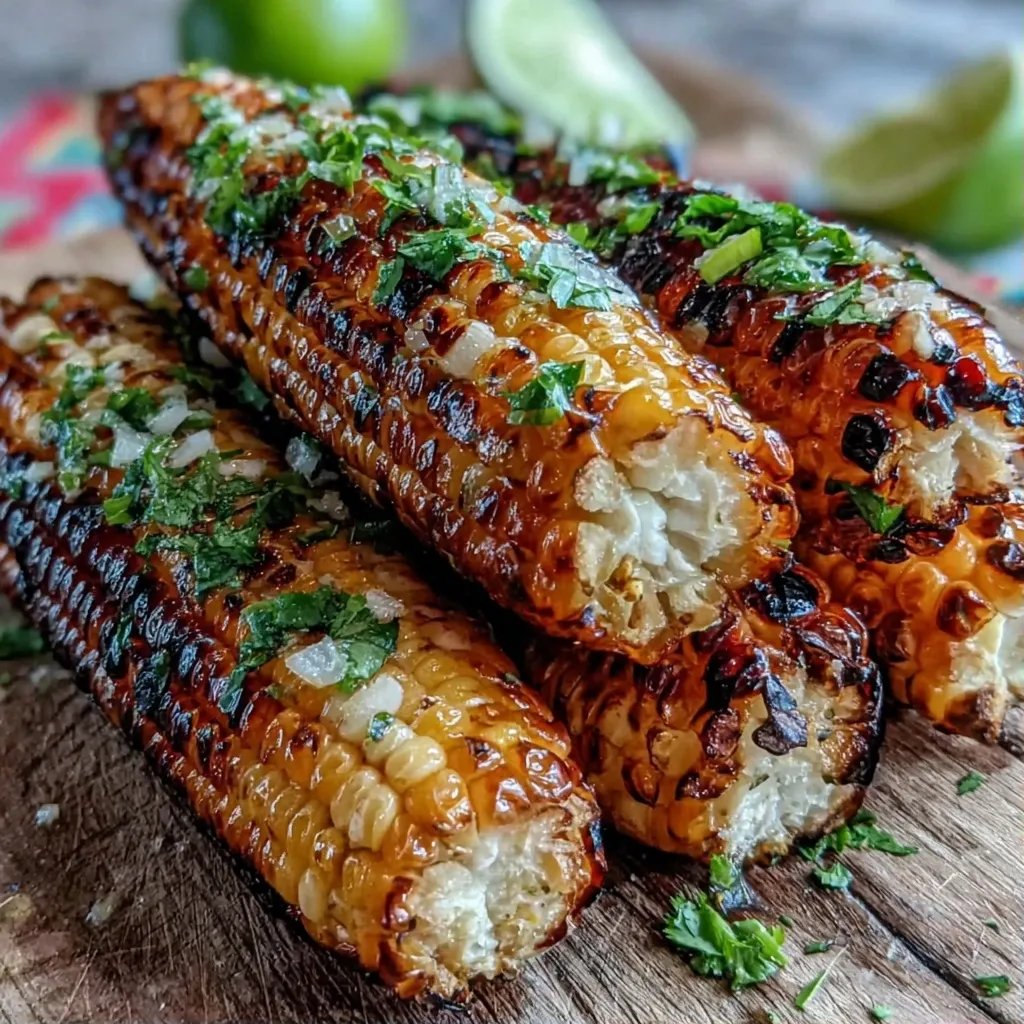 Garlic Lime Grilled Corn