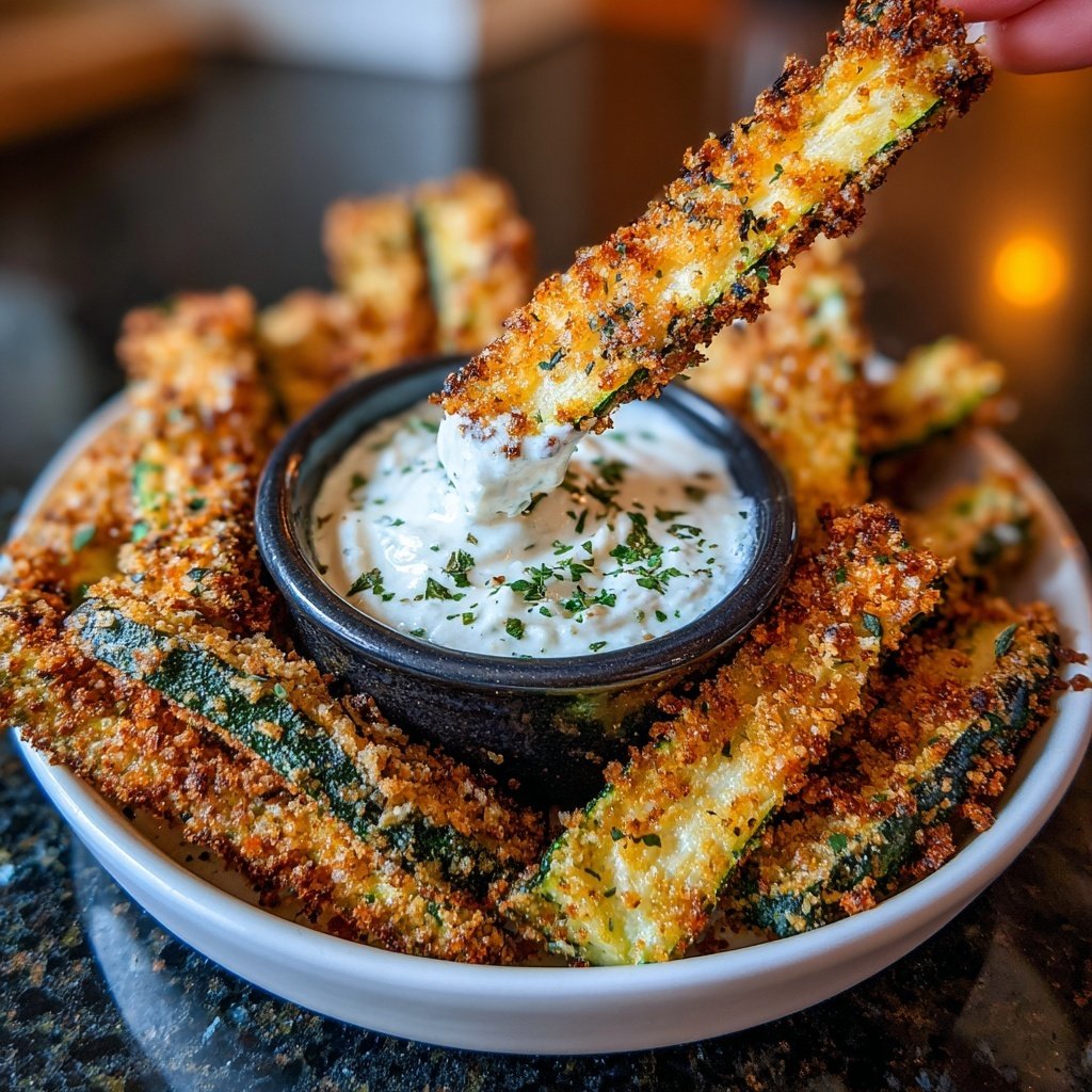 Baked Zucchini Fries with Dip