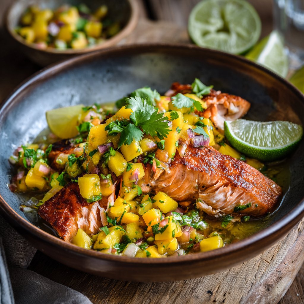 Mango Salsa Salmon Bowl