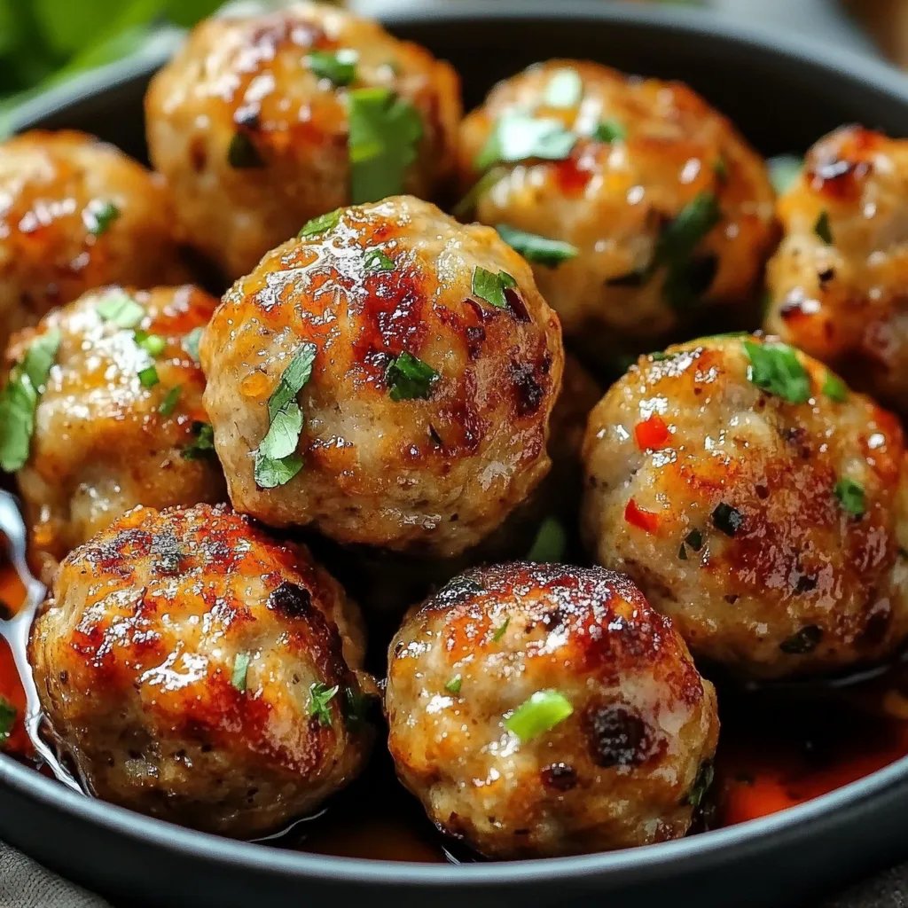 Easy Thai Baked Chicken Meatballs