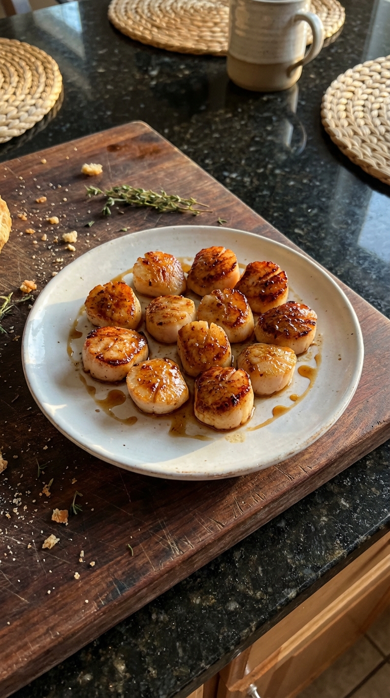 Apple Cider Seared Scallops