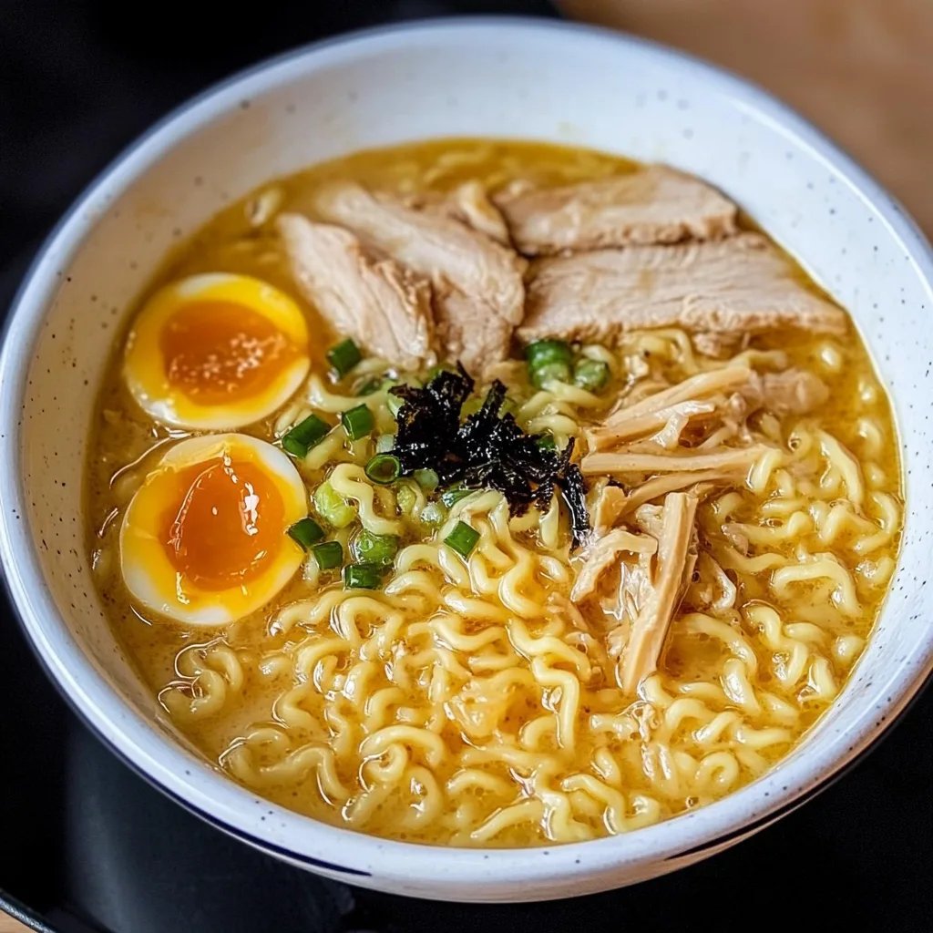Creamy Cheesy Chicken Ramen