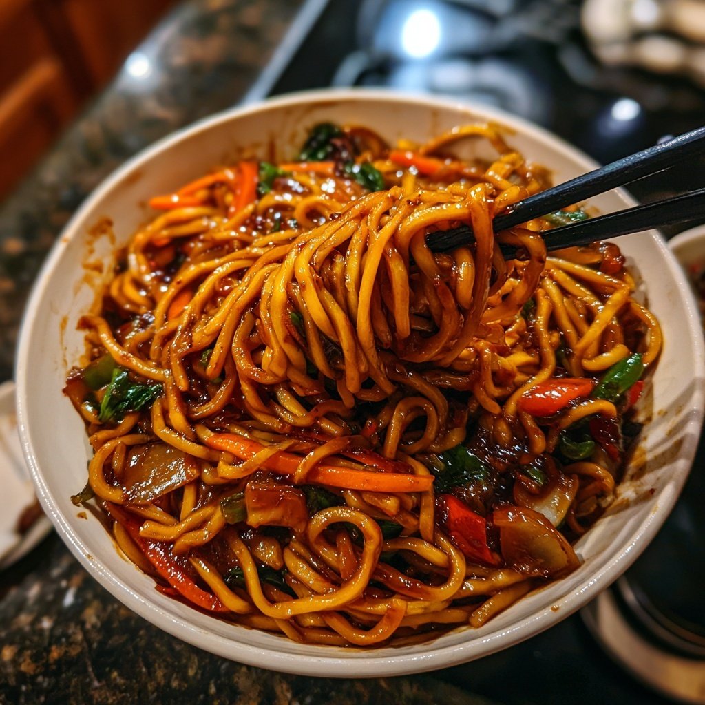 Korean Black Bean Noodles Jjajang